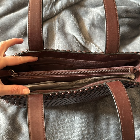 Nine west Genuine Leather woven handbag - Picture 4 of 9